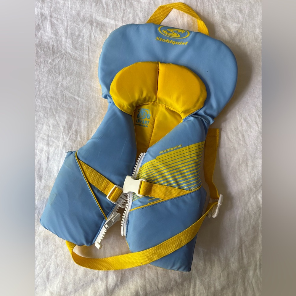 Stohlquist Infant Life Jacket in Blue and Yellow